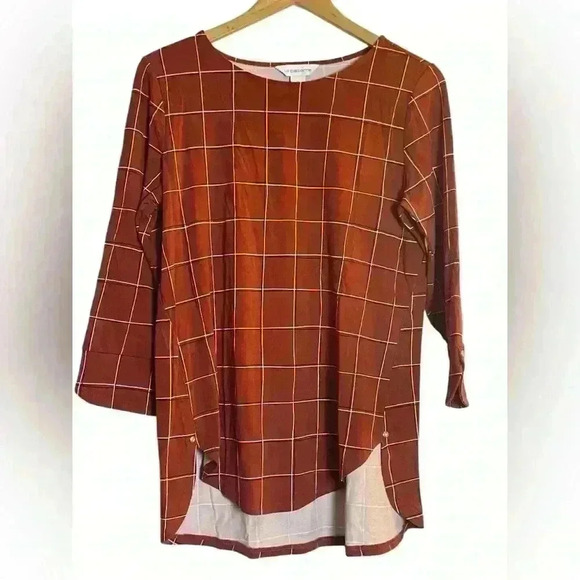 Liz Claiborne Tops - Liz Claiborne Terracotta‎ Lightweight Long Sleeved Fall Top Size Medium